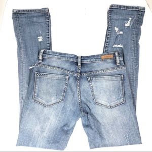 Blank NYC Light Wash Distressed Straight Leg Jeans